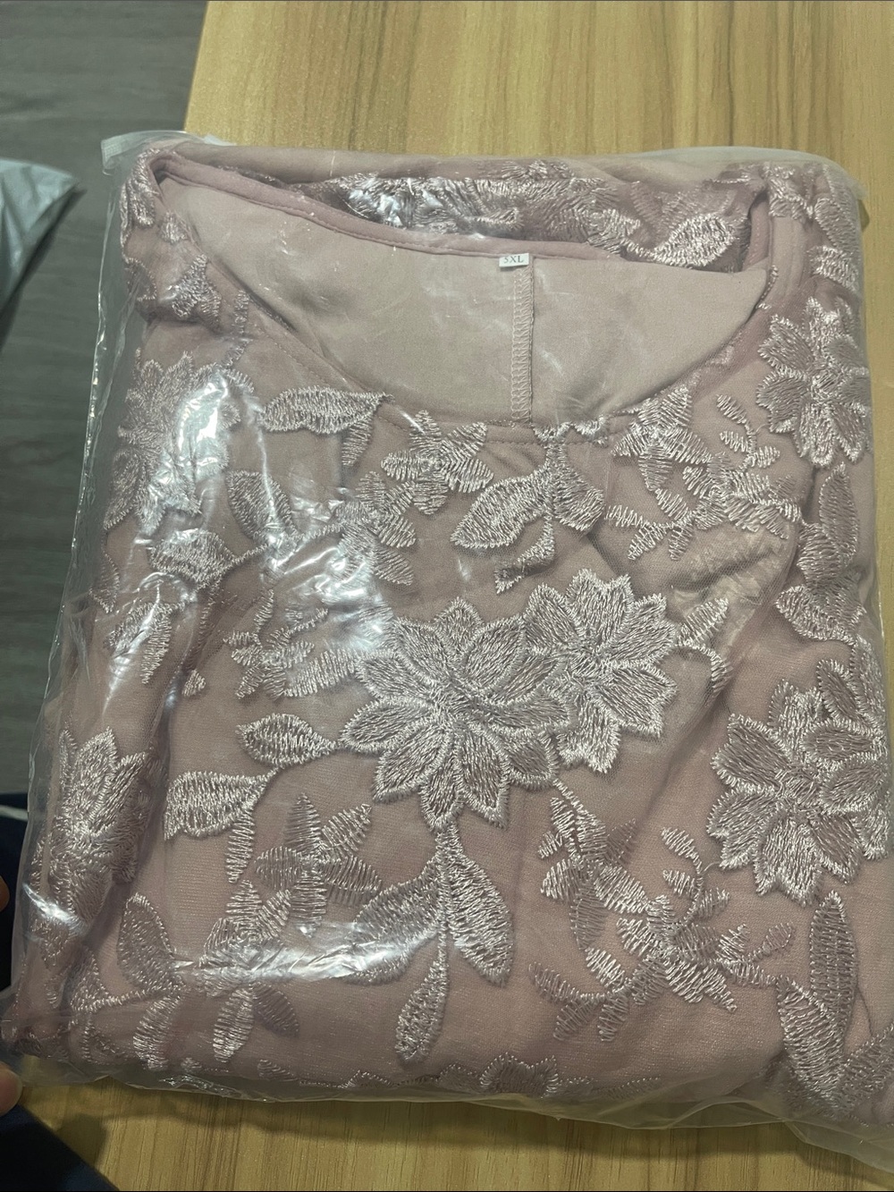 Embroidered Floral Blush Pink Top